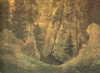 Caspar David Friedrich Cave and Funerary Monument (mk10) France oil painting art